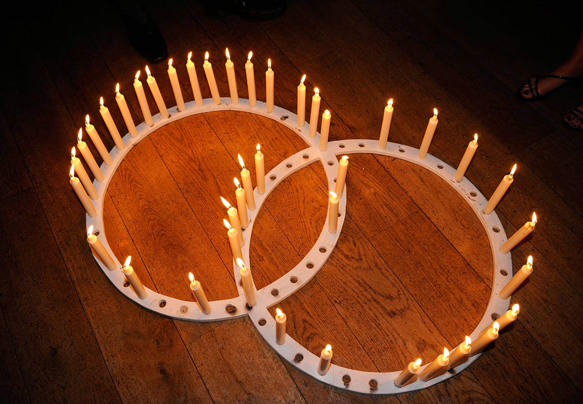 Honeylight Hochzeitsfotograf: Kerzenständer auf Hochzeit